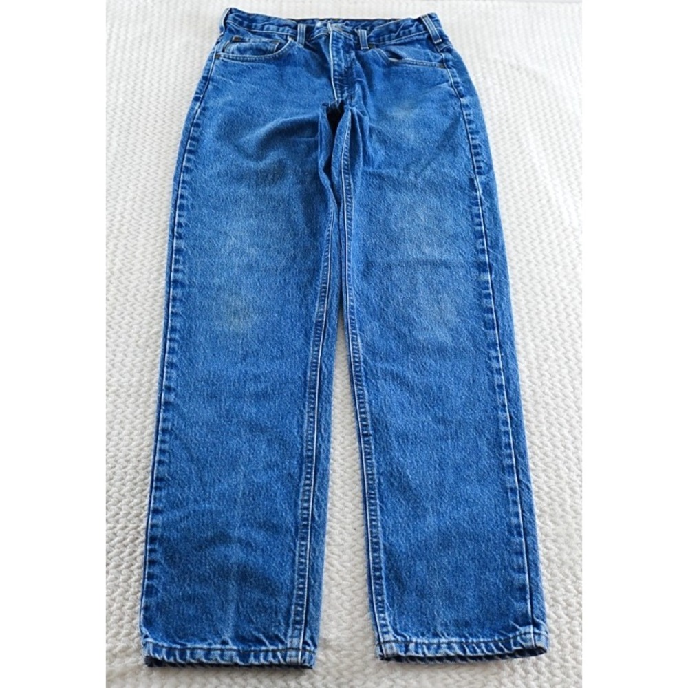 CARHARTT JEANS Flannel Lined Blue Denim Pants  Men's Size 33X32